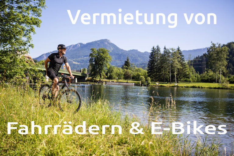 Vermietung von Fahrrädern und E-Bikes